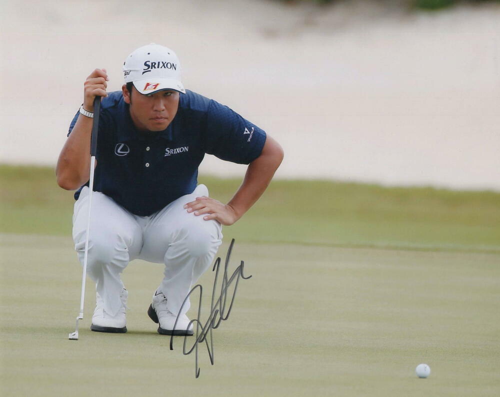 HIDEKI MATSUYAMA SIGNED AUTOGRAPH 8X10 Photo Poster painting - 2021 MASTERS CHAMPION WINNER RARE