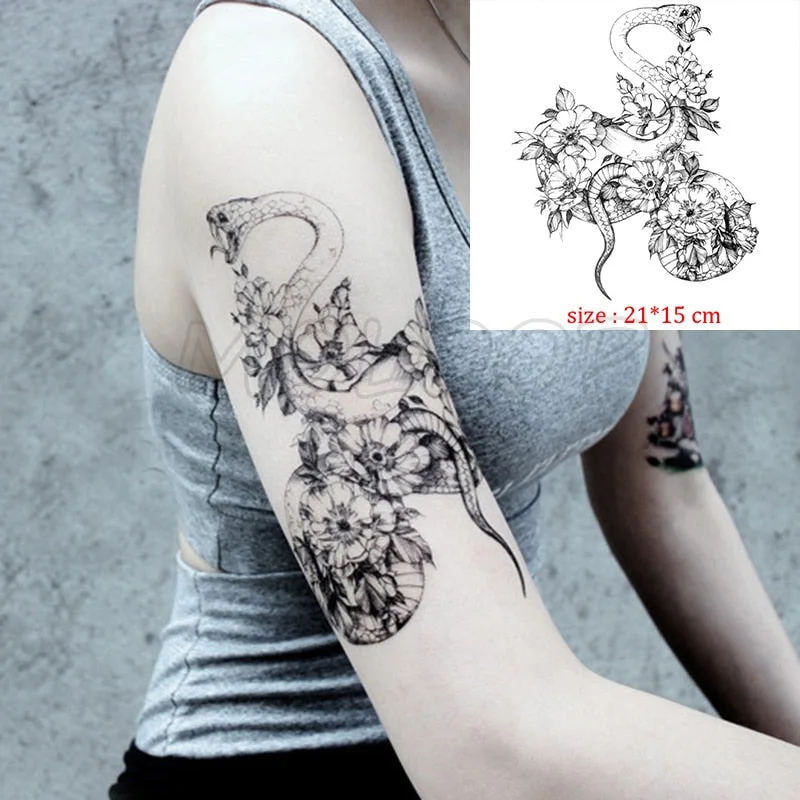 Waterproof Temporary Tattoo Sticker angry wolf mountain tatoo water transfer fake tatoo flash tatto Woman Man kid 14.8*21 cm