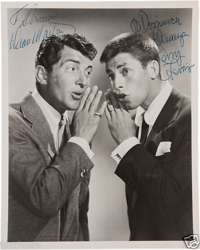 DEAN MARTIN & JERRY LEWIS Autographed Photo Poster paintinggraph - Comedy Film Actors - Preprint