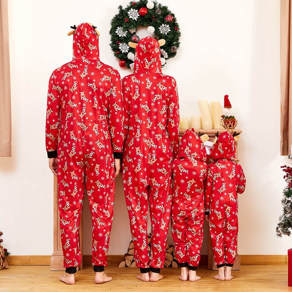 christmas onesie pajamas reindeer