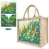 DIY Diamond Painting Linen Waterproof Handbag Shopping Storage Bag Totes Kit(with 2pcs diamond painting)