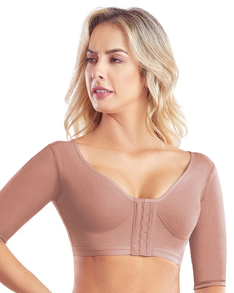Women'S Post Surgical Surgery Bra Posture Corrector With Sleeves Brasier Post Operatorio