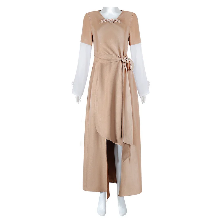 Return of the Jedi Leia Brown Dress Outfits Cosplay Costume Halloween Carnival Suit