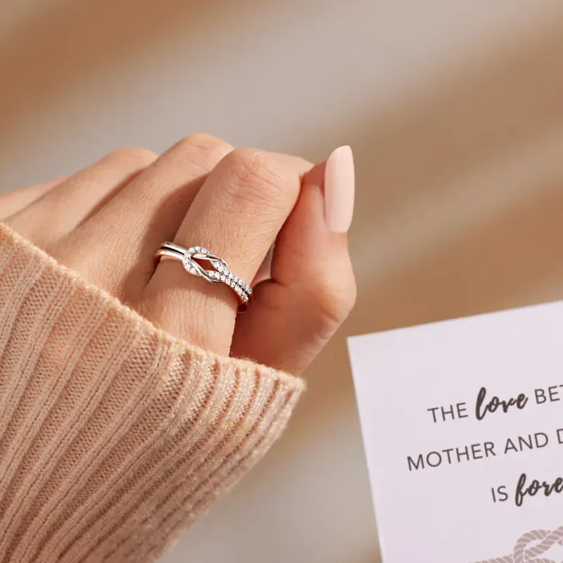 To My Daughter &lsquo;Mother & Daughter Forever Linked Together&rsquo; Linked Ring