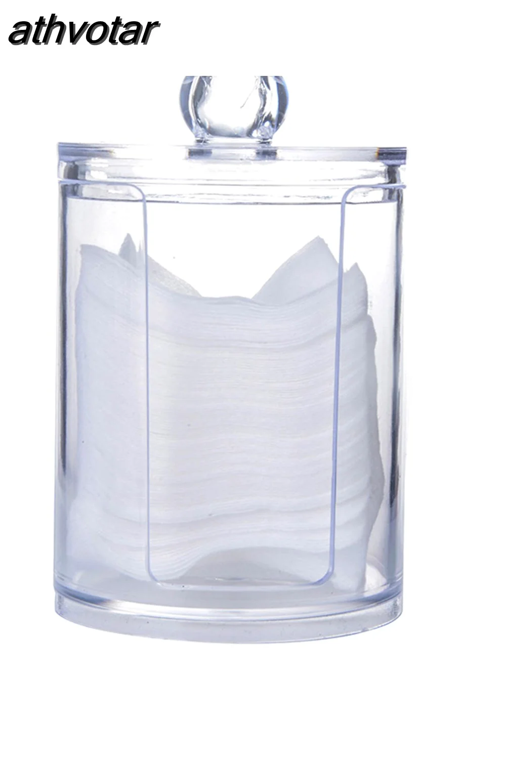 athvotar Makeup Storage Box Cotton Swab Cotton Pad Organizer Brush Plastic Box Lipstick Display Stand Bathroom Accessories