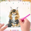 4PCS 2D/Flat Acrylic DIY Diamond Art Fridge Magnet Kit Maine Coon Design DIY Art Fridge Magnet Refrigerator Sticker Magnetic Diamond Art Decor Refrigerator Mailbox Home Decoration DIY Crafts