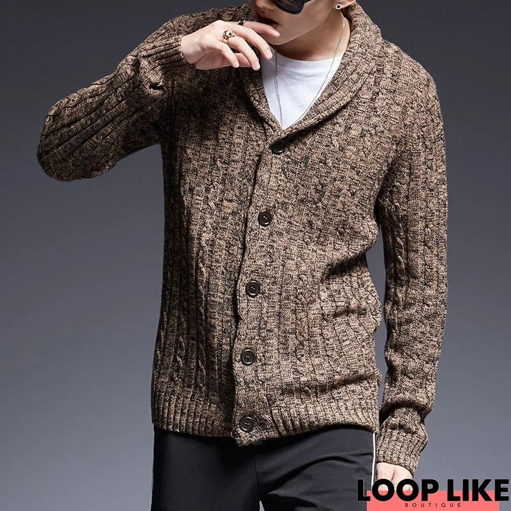 Men's Button Cardigan Sweater Coat