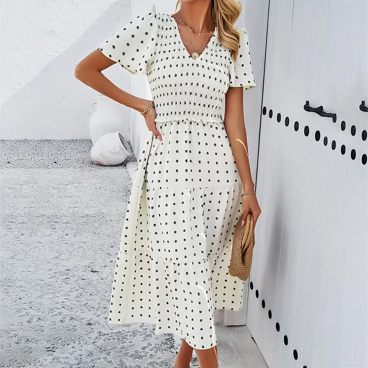  Flattering Polka Dot Dress