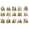 15Pcs Weihnachten Weihnachtsbaum doppelseitig - 5d DIY Handwerk Anhänger