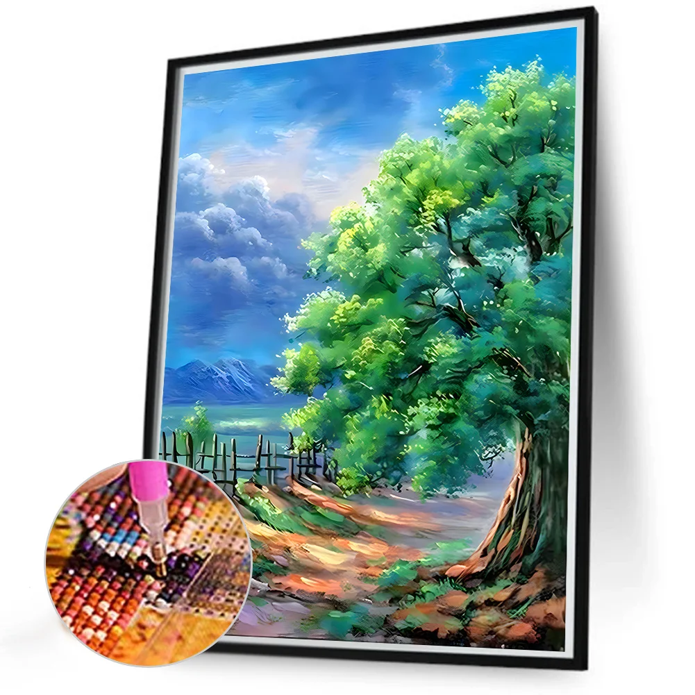 4pcs Diamond Painting - Full Round Drill - Four Seasons Tree(Canvas|30*40cm)