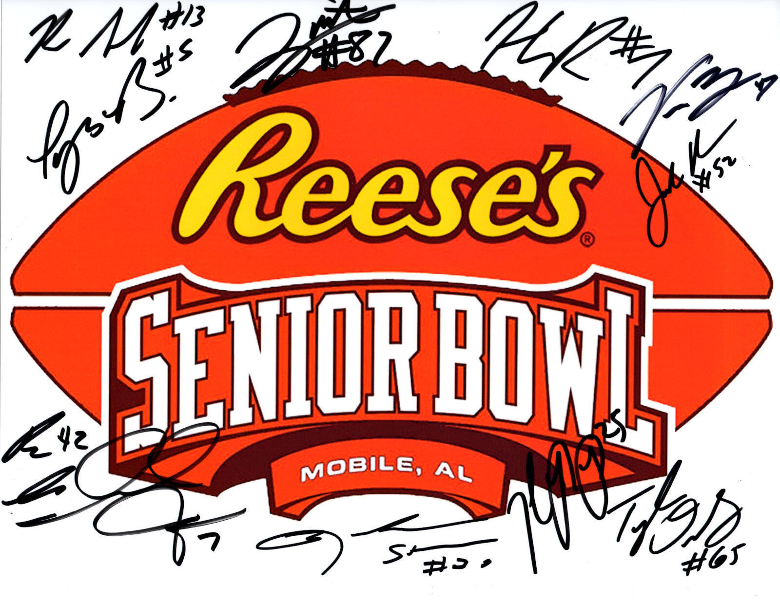 2017 Reese's Senior Bowl team hand signed autographed 8x10 football Photo Poster painting COA