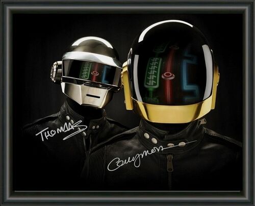 DAFT PUNK - A4 SIGNED AUTOGRAPHED Photo Poster painting POSTER