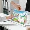 Diamond Painting Unicorn 2027 Paper Calendar Monthly Flip Tabletop Calendar Kit