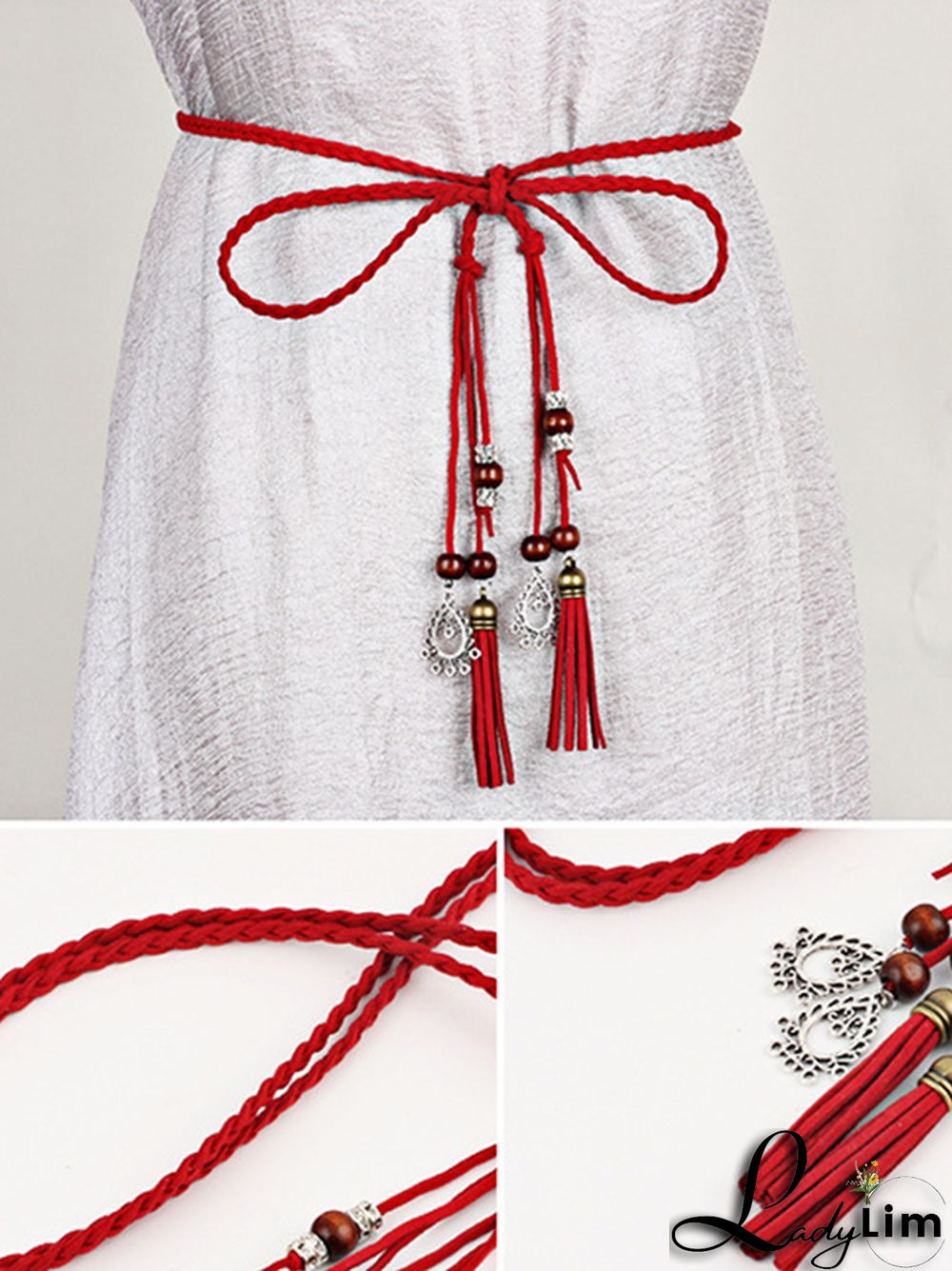 Simple Bohemia Artificial Leather Tasseled Belts