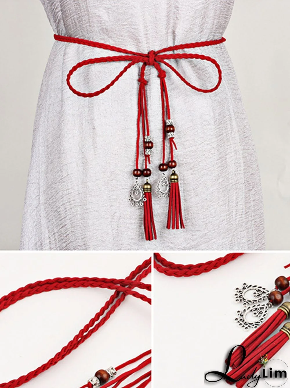 Simple Bohemia Artificial Leather Tasseled Belts