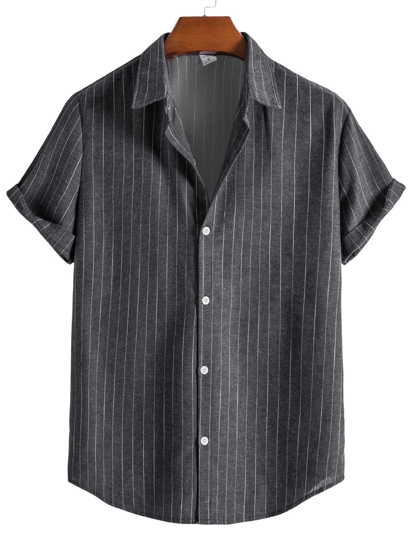 Summer Men's Striped Comfortable Home Simple Shirt PLUSCLOTHESMAN