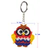Owl Beaded Counted Cross Stitch Ornament Kit Cross Stitch Bead Keychain 