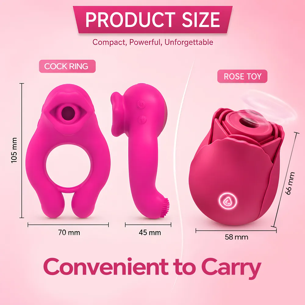 Wild Weekend Mega Couple's Sex Toy Kit - Vibe Ring & Rose Suction Toy