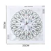 DIY Diamond Painting White Flower Wall Clock Craft Art Decor