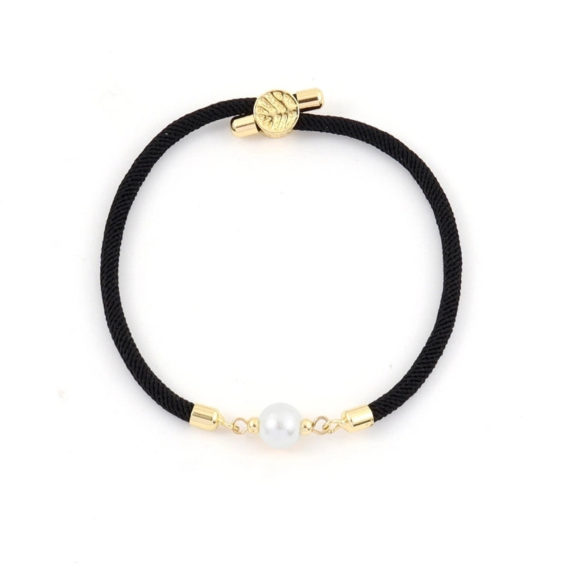 Artificial Pearl Copper Geometric Copper Bracelets