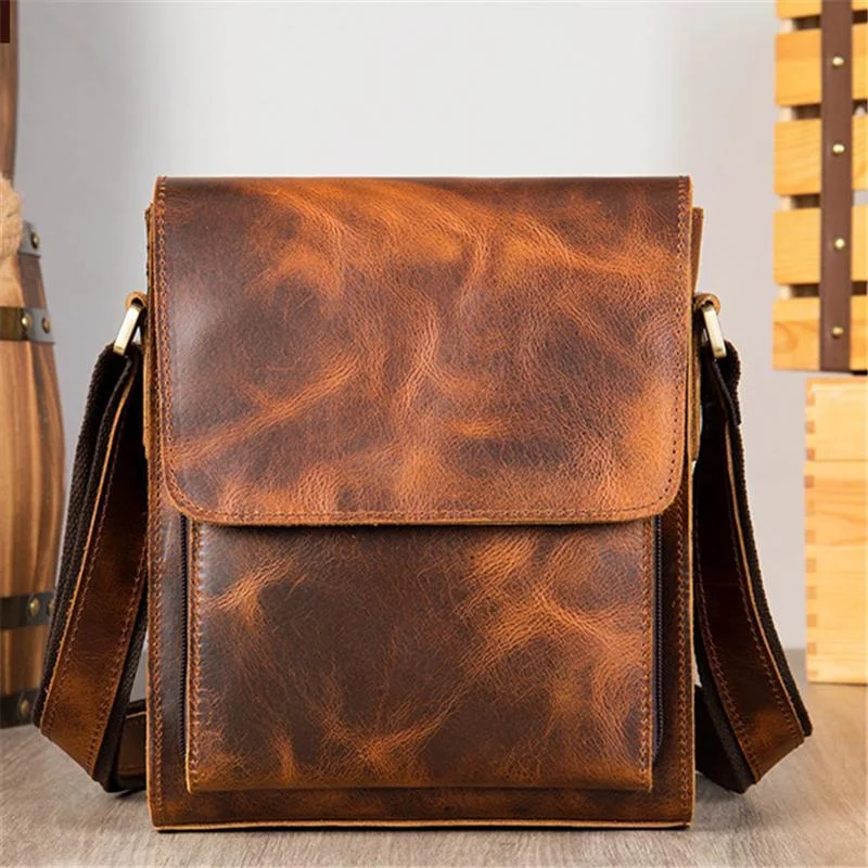 Vintage Casual Leather Durable Large Capacity Crossbody Bags