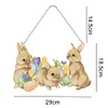 >SALE<5D Rabbit Hanging Pendant With Light Strip DIY Acrylic for Craft Gifts(YH314)