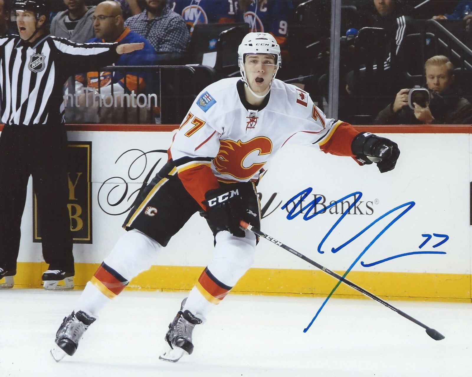 Mark Jankowski Signed 8x10 Photo Poster painting Calgary Flames Autographed COA B