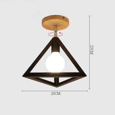 E27 Iron 5W Iron Ceiling Lamp Shade Pendant Light Covers and Shades Triangle Metal Ceiling Lampshades(Not includ bulb)