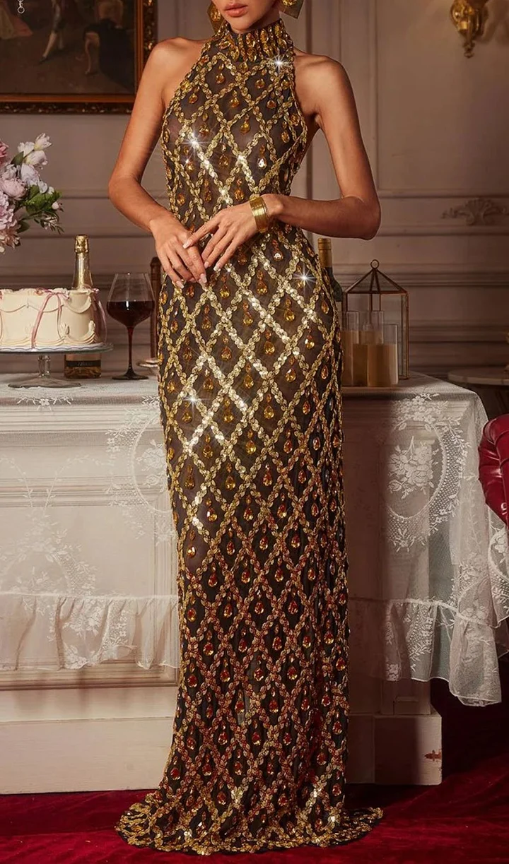 gloria formal glitter long dress GLS by Gloria GL3041 Prom Dress - Lilac main image 1