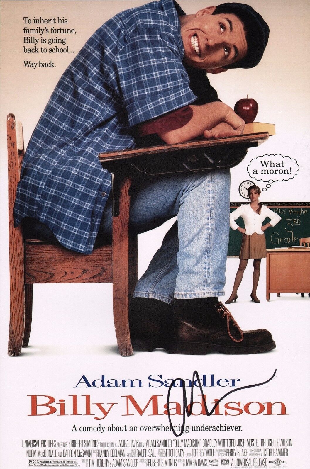 ~~ ADAM SANDLER Authentic Hand-Signed ~BILLY MADISON~ 11x17 Photo Poster painting ~~