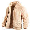 Men's Double-Sided Fleece Thick Hooded Jacket Cardigan Hoodie by Inlyline