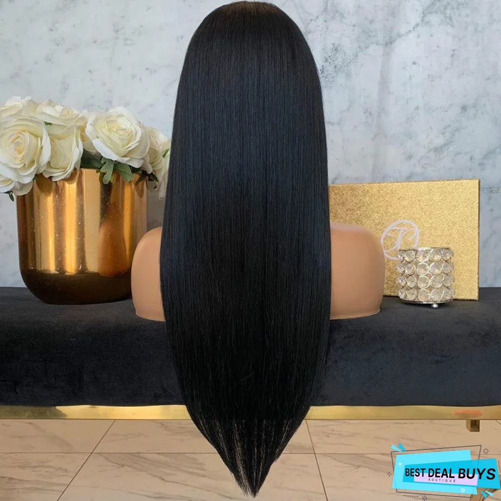 Fashion Long Straight Hair Bangs Temperament Long Hair Female Chemical Fiber Headgear
