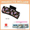 Black Flowers DIY Diamond Painting Claw Clips for Adults Beginners Diamond Art Western Hair Clips Anti-Slip Design for Women Long Short Hairstyle Jewelry Supplies