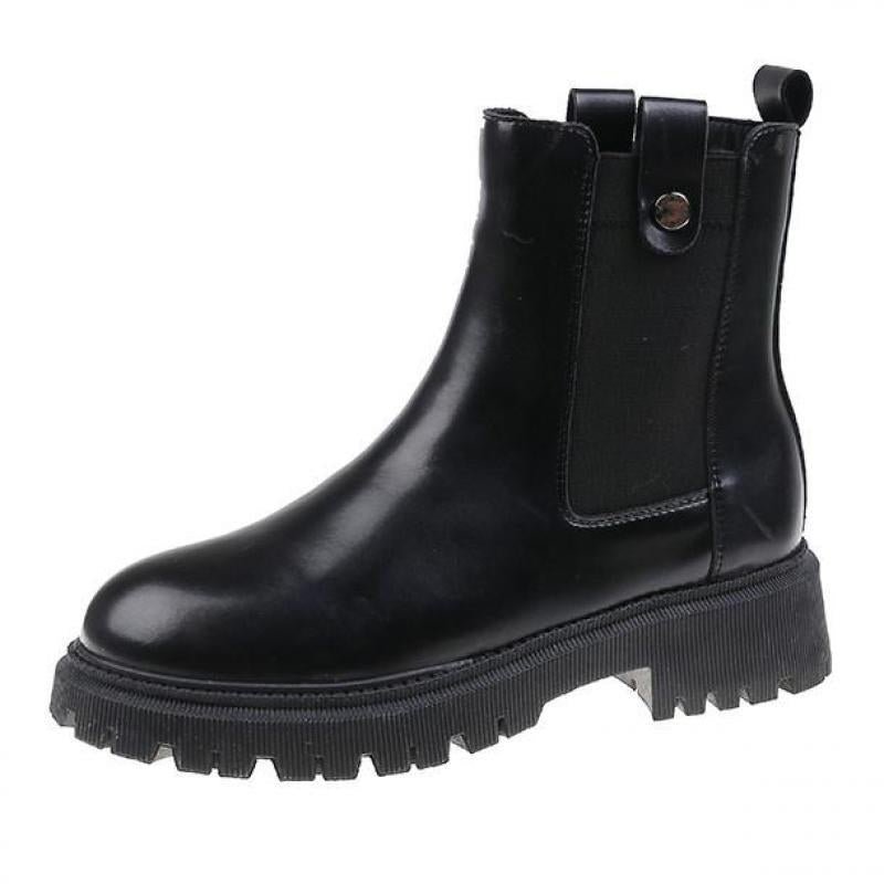 Women's Chelsea Boots Genuine Leather 2022 New Autumn Winter Fashion Ankle Retro Ladies Ytmtloy Round Toe Botines De Mujer