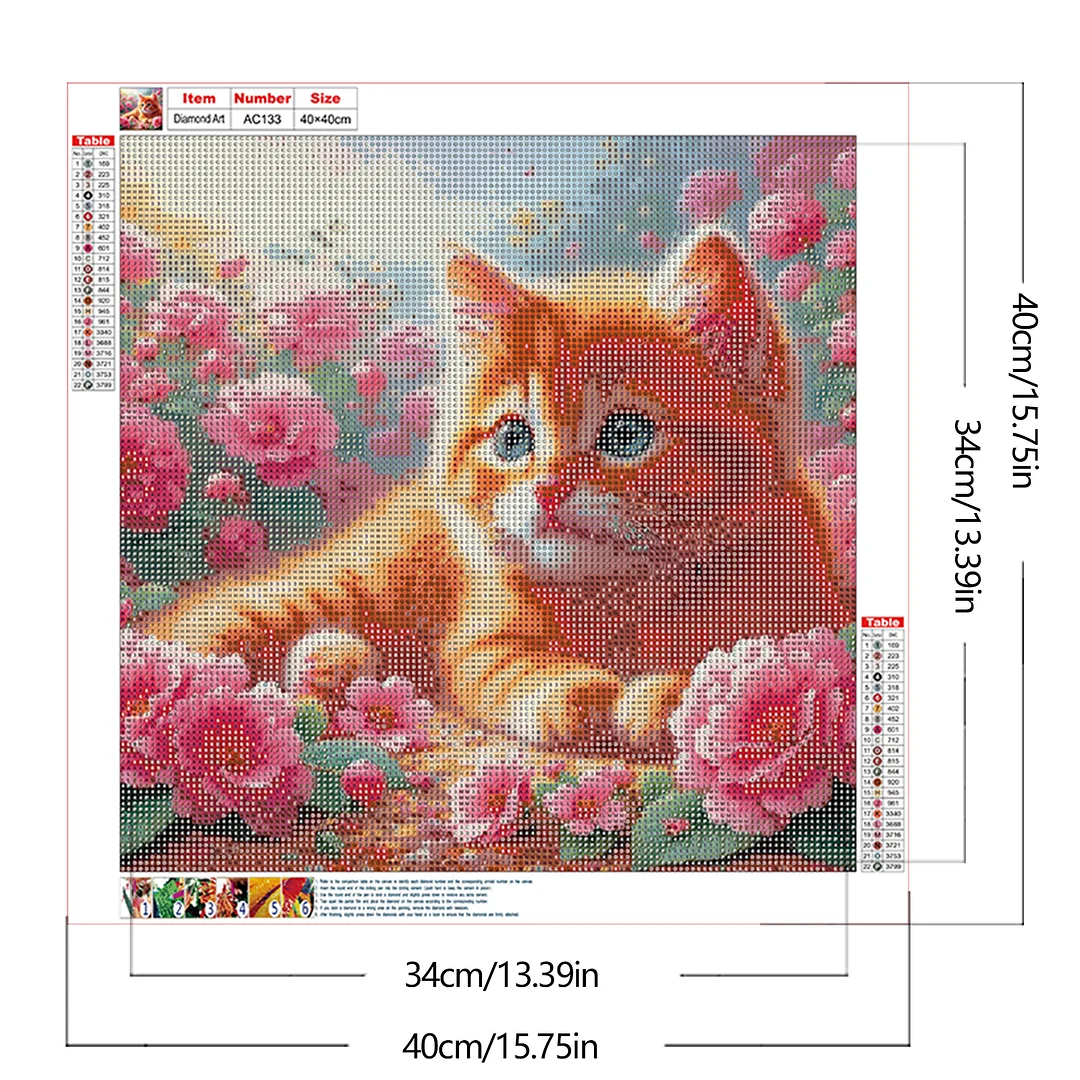 Diamond Painting - Full Round Drill - Cat(Canvas|Canvas|40*40cm)