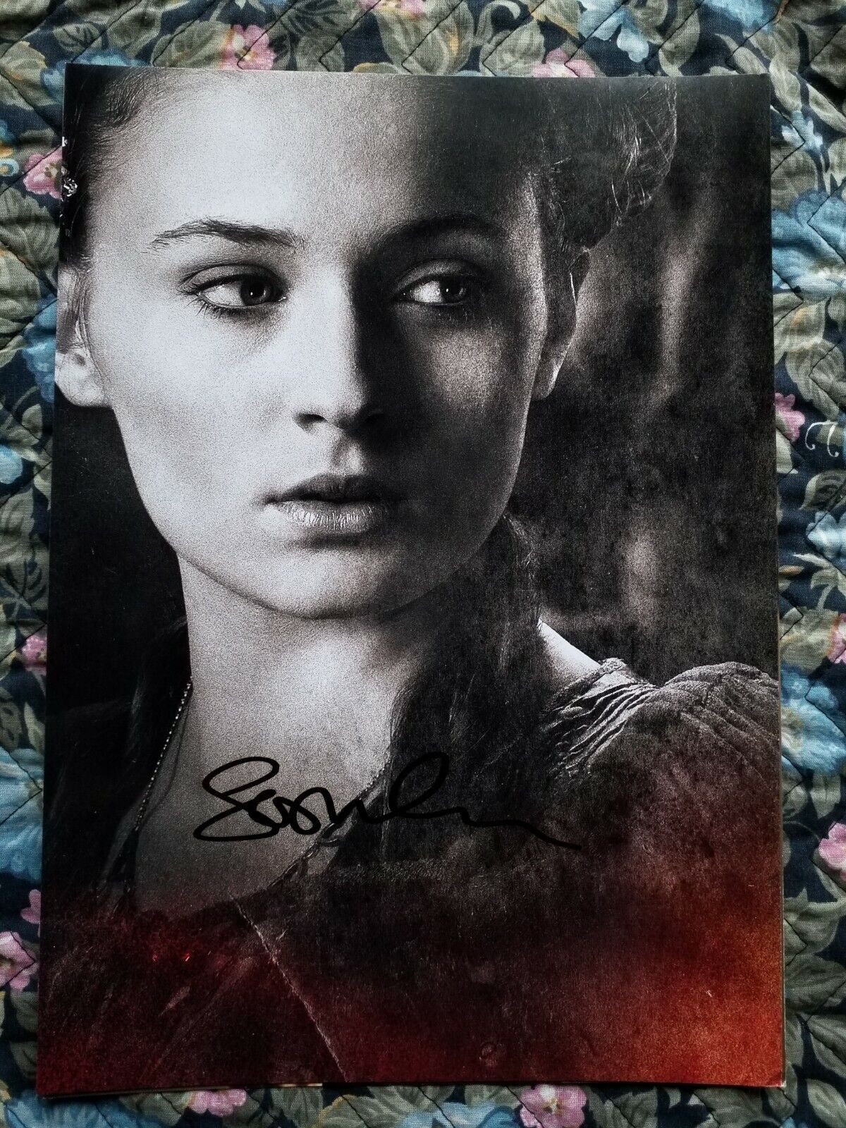 SOPHIE TURNER Authentic Autographed SIGNED 8.2x11.7 Photo Poster painting GAME OF THRONES X MEN