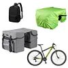 Bike Rear Rack Double Pannier Bag for Cycling Traveling Commuting (Graphite Grey)
