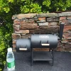 Double barrel mini smoker grill home/outdoor portable small grill