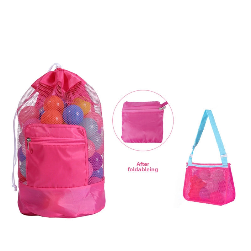 New Color Matching Children’s Toy Bag Shell Storage Bag Travel Beach Bag Hollow Transparent Beach Bag