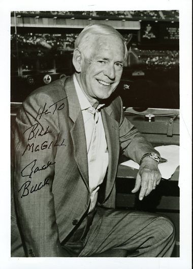 Jack Buck Signed Jsa Certed 5x7 Photo Poster painting Authentic Autograph