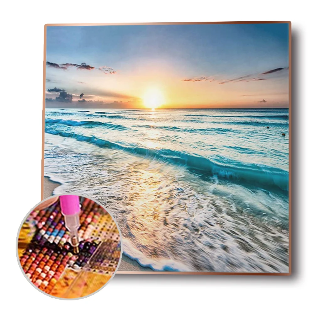 Diamond Painting - Full Round Drill - Sea Wave(30*30cm)