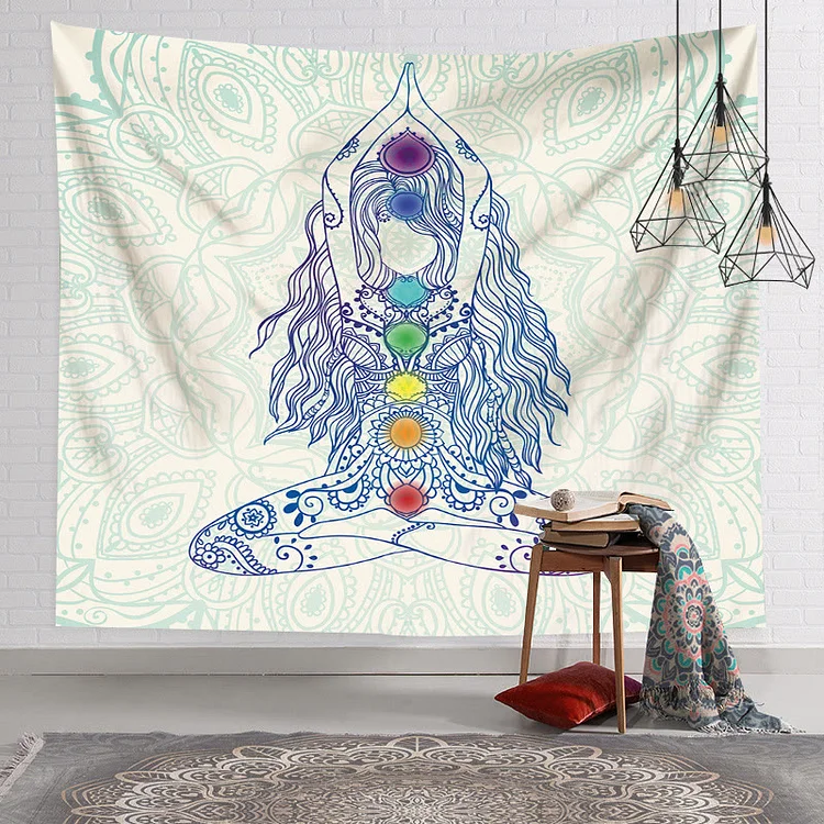 Olivenorma Yoga Backdrop Fabric Decorative Wall Covering Mural Tapestry