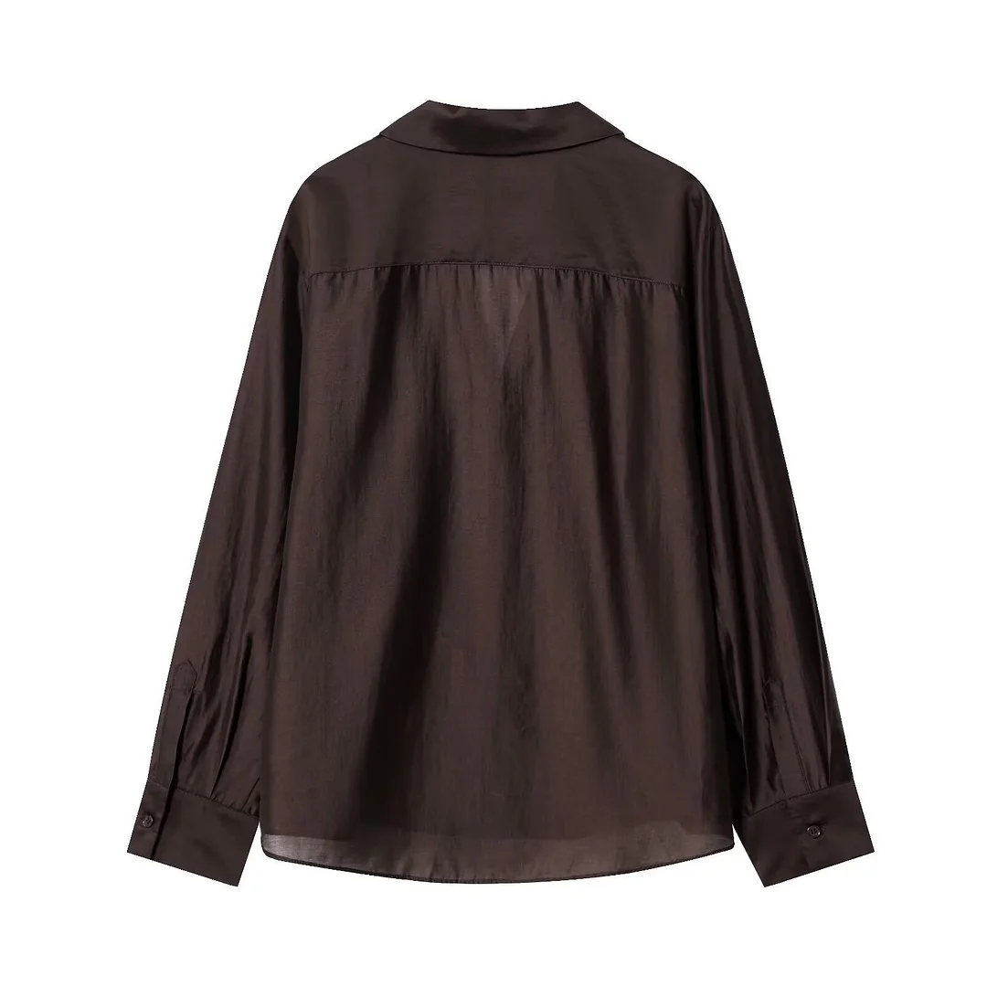 Nigikala Nigikala New Fashion Temperament Women's Embroidered Pocket Shirt 4786079