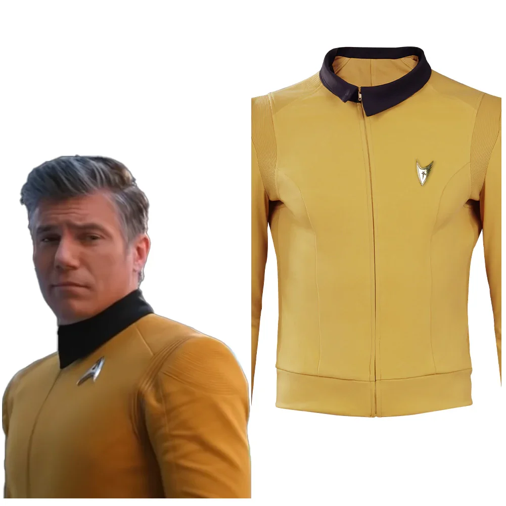 Star Trek: Strange New Worlds Season 1 Captain Christopher Pike Cosplay Costume Shirt Outfits Halloween Carnival Suit