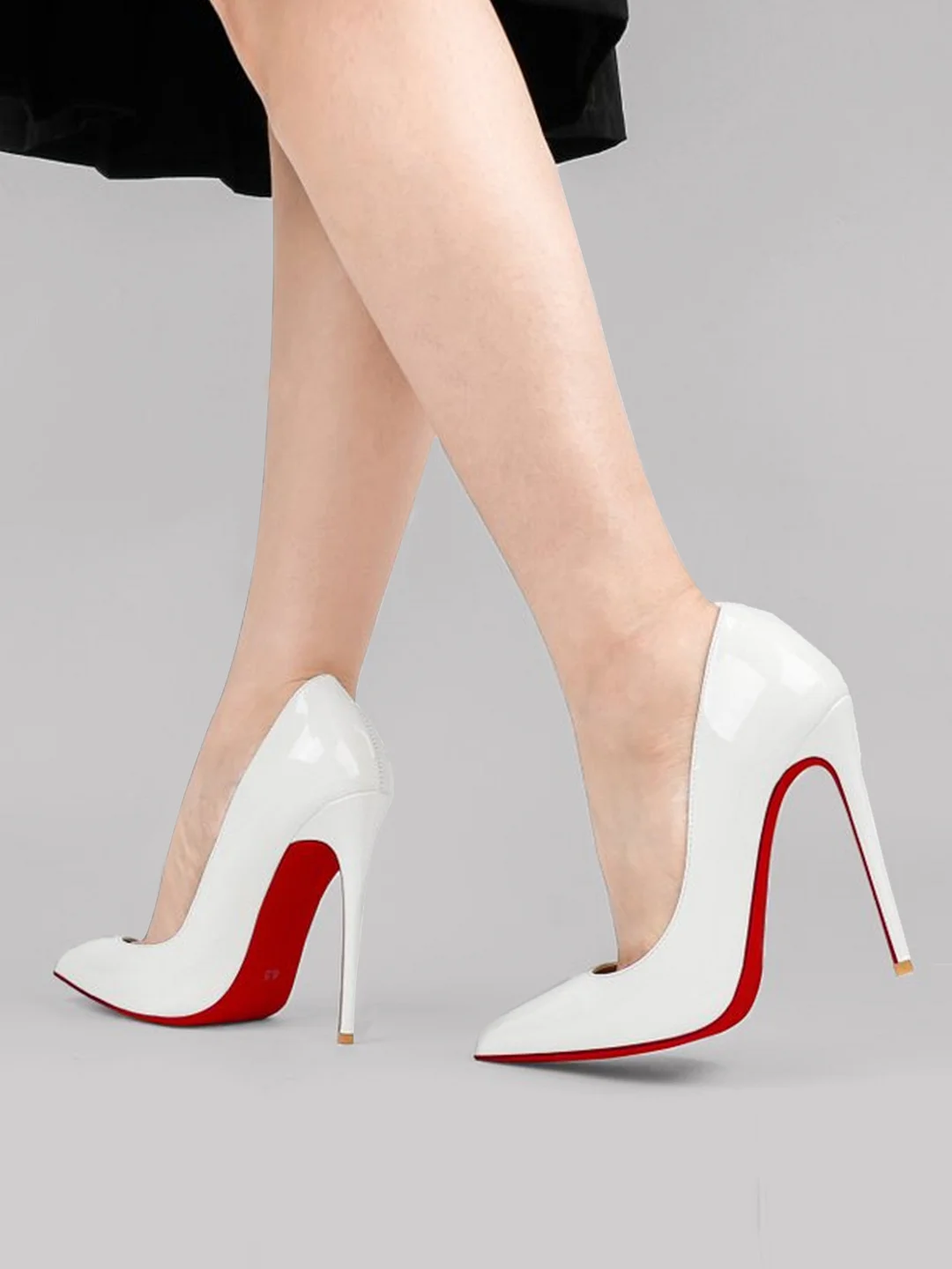 120mm Red Bottom Women's Pointy Toe Party Wedding High Heels