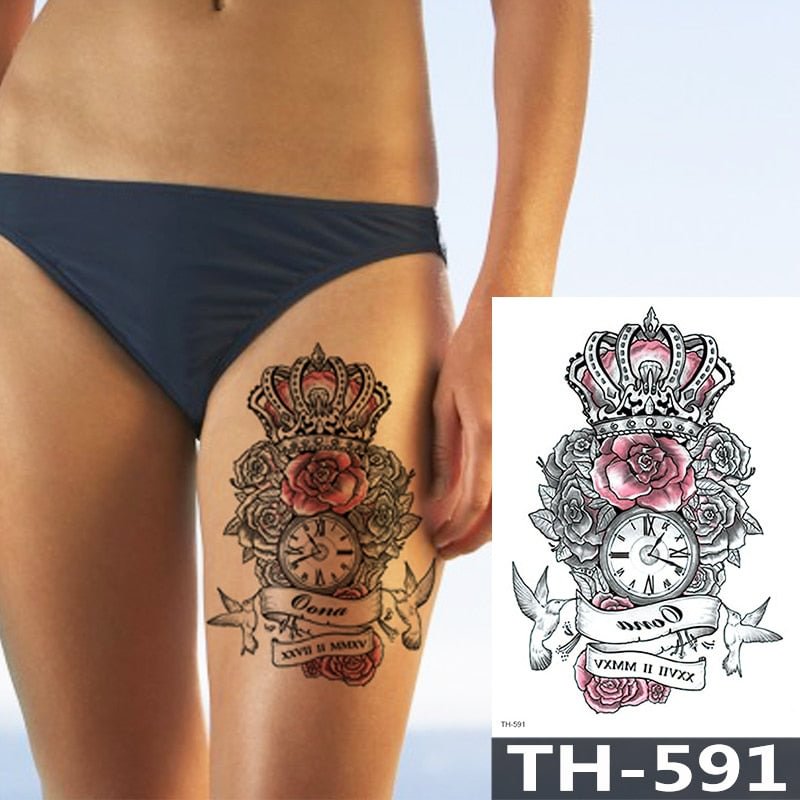 1PCS Temporary Tattoo Sticker Totem Large Arm For Men Women Body Art Sticker