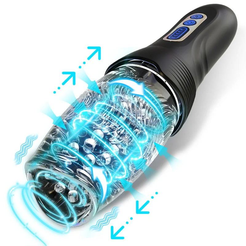 Gawk Gawk 3000 PRO Male Rose Thrusting Rotating And Vibrating Oral Sex Masturbation Cup
