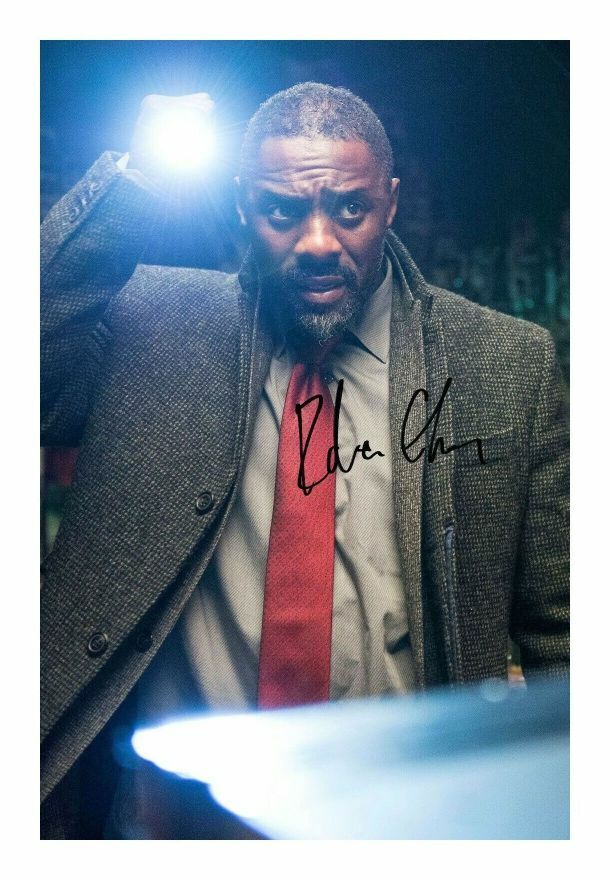 IDRIS ELBA - LUTHER AUTOGRAPH SIGNED PP Photo Poster painting POSTER