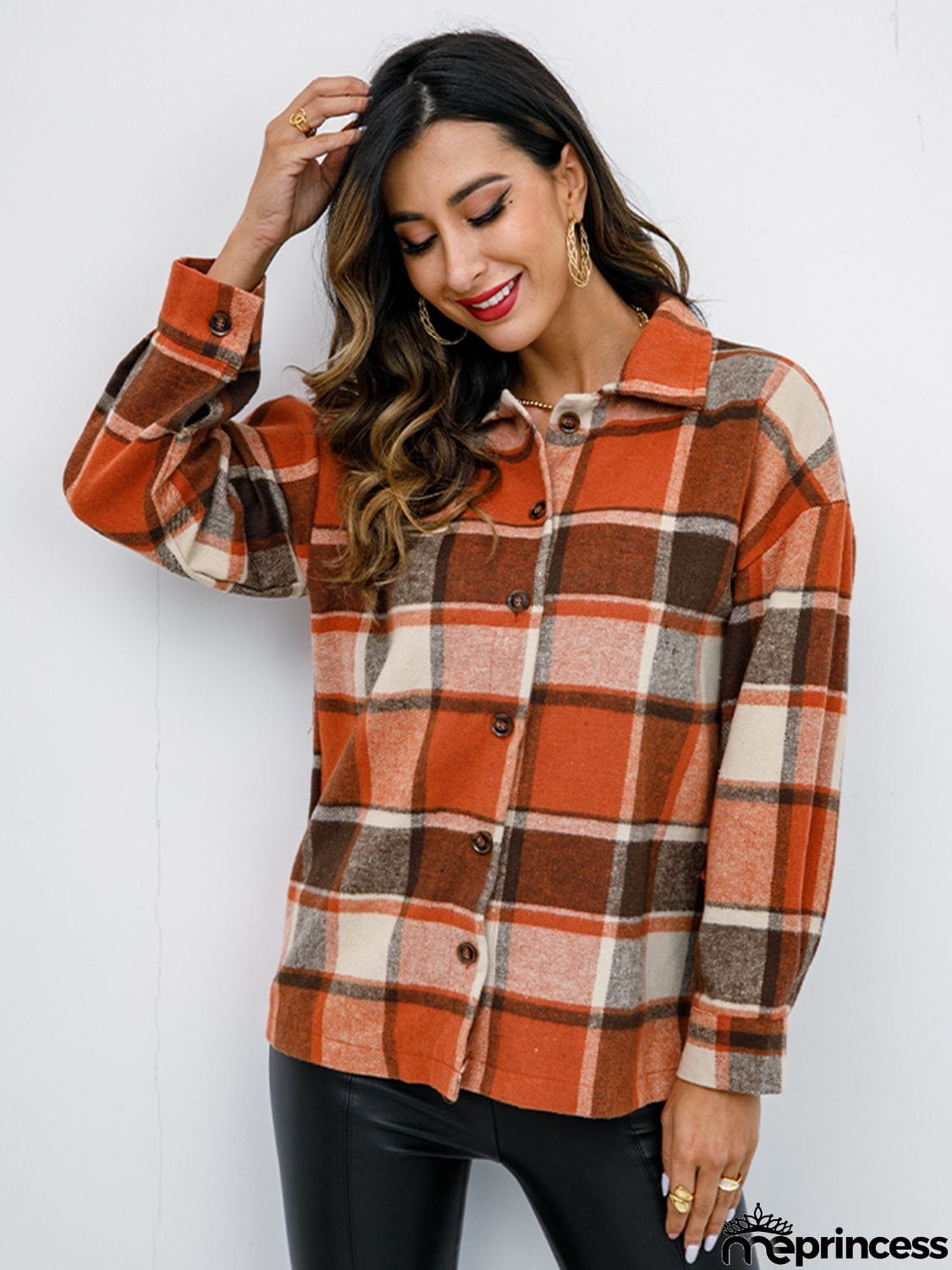 Plaid Button-Down Jacket