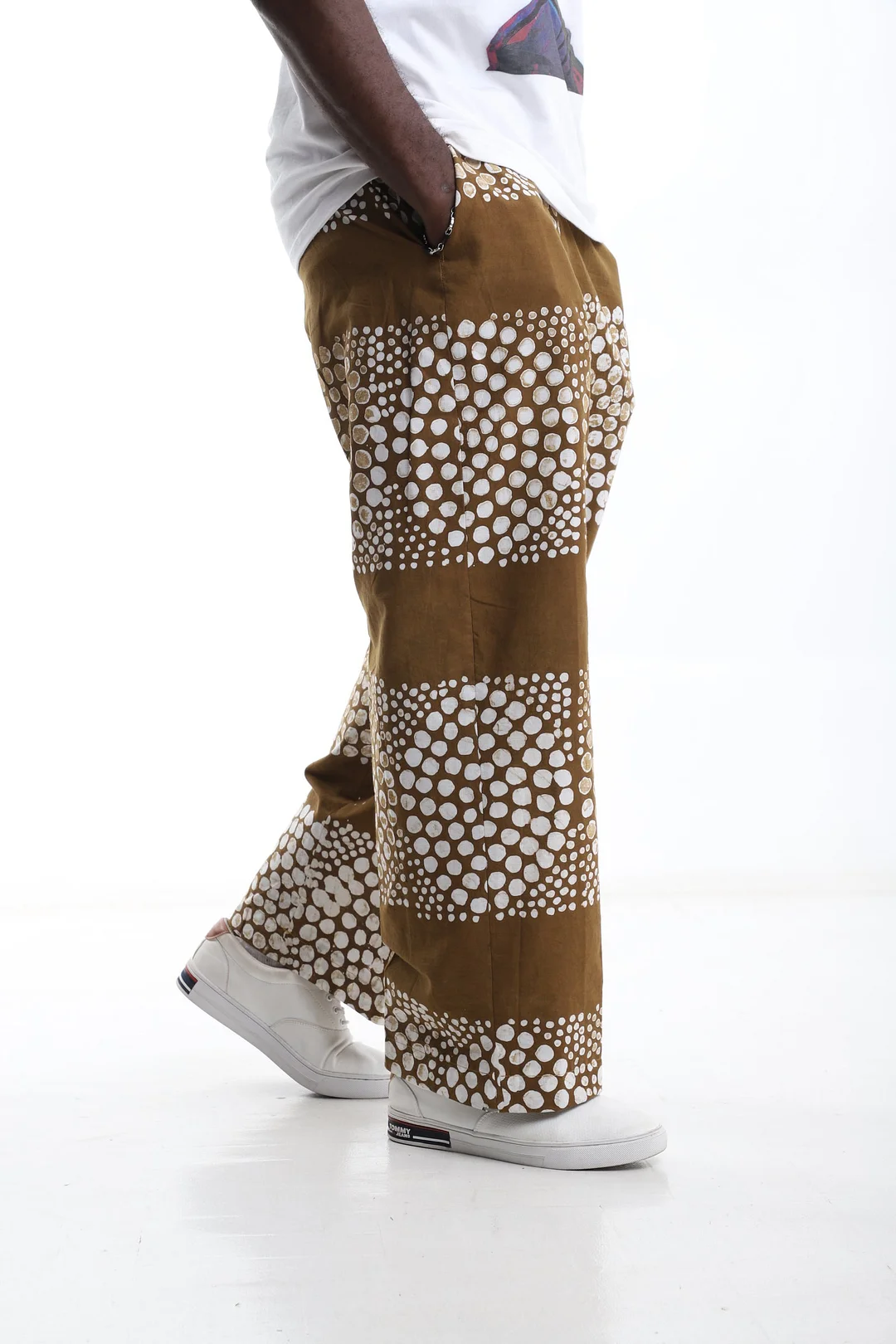 Terra Dot Adire Wide-Leg Trousers-INSPIREUSE